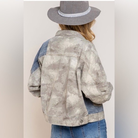 Pol My Love Denim Camo Jacket Small - Picture 3 of 13